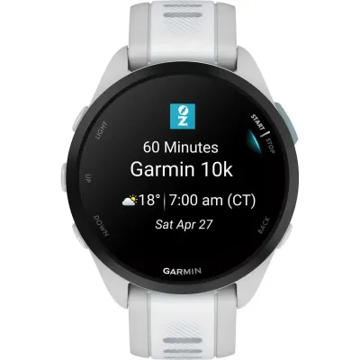 Смарт-часы Garmin Forerunner 165, силиконовый ремешок цвета туманно-серый/белый камень - 5 - Robinzon.ua