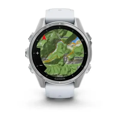 Смарт-часы Garmin Fenix 8 – 43 мм, AMOLED, серебристые с силиконовым ремешком цвета белый камень - 5 Смарт-часы Garmin Fenix 8 – 43 мм, AMOLED, серебристые с силиконовым ремешком цвета белый камень - 5 - Robinzon.ua