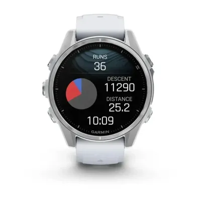 Смарт-часы Garmin Fenix 8 – 43 мм, AMOLED, серебристые с силиконовым ремешком цвета белый камень - 6 Смарт-часы Garmin Fenix 8 – 43 мм, AMOLED, серебристые с силиконовым ремешком цвета белый камень - 6 - Robinzon.ua