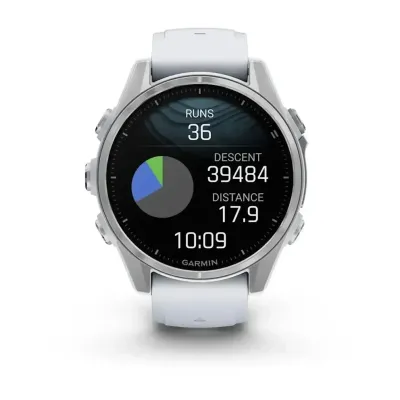 Смарт-часы Garmin Fenix 8 – 43 мм, AMOLED, серебристые с силиконовым ремешком цвета белый камень - 8 Смарт-часы Garmin Fenix 8 – 43 мм, AMOLED, серебристые с силиконовым ремешком цвета белый камень - 8 - Robinzon.ua