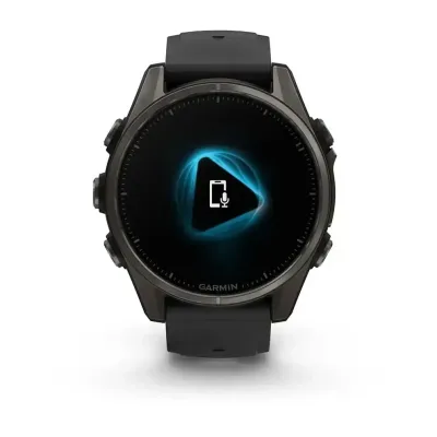 Смарт-часы Garmin Fenix 8 – 43 мм, AMOLED Sapphire, титан с DLC-покрытием Carbon Gray и силиконовым ремешком черного/серого цвета - 3 - Robinzon.ua
