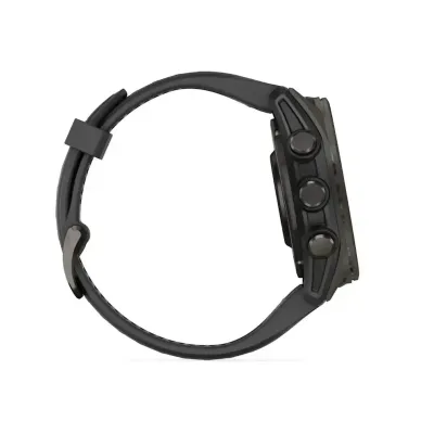 Смарт-часы Garmin Fenix 8 – 43 мм, AMOLED Sapphire, титан с DLC-покрытием Carbon Gray и силиконовым ремешком черного/серого цвета - 4 - Robinzon.ua
