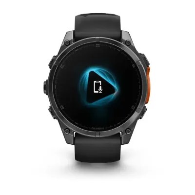 Смарт-часы Garmin Fenix 8 – 47 мм, AMOLED, сланцево-серые с черным силиконовым ремешком - 3 - Robinzon.ua