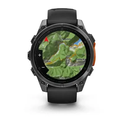 Смарт-часы Garmin Fenix 8 – 47 мм, AMOLED, сланцево-серые с черным силиконовым ремешком - 5 - Robinzon.ua