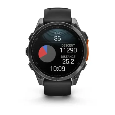 Смарт-часы Garmin Fenix 8 – 47 мм, AMOLED, сланцево-серые с черным силиконовым ремешком - 6 - Robinzon.ua