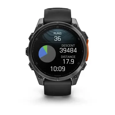 Смарт-часы Garmin Fenix 8 – 47 мм, AMOLED, сланцево-серые с черным силиконовым ремешком - 8 - Robinzon.ua