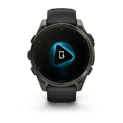 Смарт-часы Garmin Fenix 8 – 47 мм, AMOLED Sapphire, титан с DLC-покрытием Carbon Gray и силиконовым ремешком черного/серого цвета - 2 - Robinzon.ua