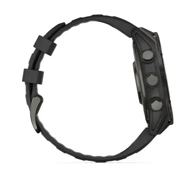 Смарт-часы Garmin Fenix 8 – 47 мм, AMOLED Sapphire, титан с DLC-покрытием Carbon Gray и силиконовым ремешком черного/серого цвета - 3 - Robinzon.ua