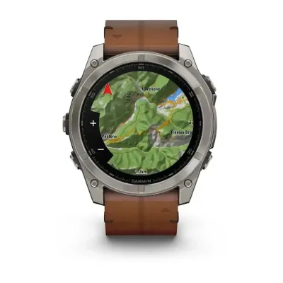 Смарт-годинник Garmin Fenix 8 – 51 мм, AMOLED Sapphire, титан з DLC-покриттям Carbon Gray та каштановим шкіряним ремінцем - 6 Смарт-годинник Garmin Fenix 8 – 51 мм, AMOLED Sapphire, титан з DLC-покриттям Carbon Gray та каштановим шкіряним ремінцем - 6 - Robinzon.ua