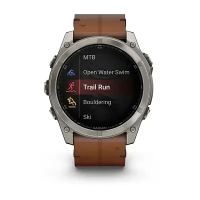 Смарт-годинник Garmin Fenix 8 – 51 мм, AMOLED Sapphire, титан з DLC-покриттям Carbon Gray та каштановим шкіряним ремінцем - 7 Смарт-годинник Garmin Fenix 8 – 51 мм, AMOLED Sapphire, титан з DLC-покриттям Carbon Gray та каштановим шкіряним ремінцем - 7 - Robinzon.ua