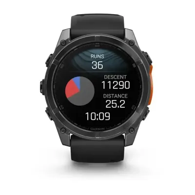 Смарт-часы Garmin Fenix 8 – 51 мм, AMOLED, сланцево-серые с черным силиконовым ремешком - 6 - Robinzon.ua