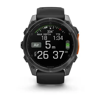 Смарт-часы Garmin Fenix 8 – 51 мм, AMOLED, сланцево-серые с черным силиконовым ремешком - 7 - Robinzon.ua