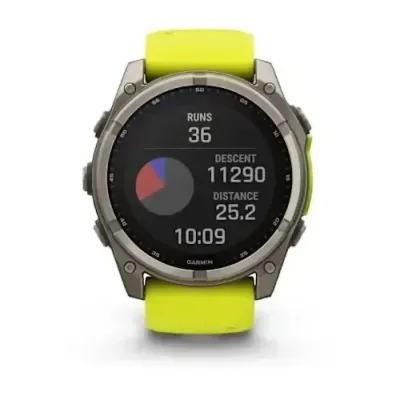Смарт-годинник Garmin Fenix 8 – 51 мм, Solar Sapphire, титан з яскраво-жовтим/графітовим силіконовим ремінцем - 7 Смарт-годинник Garmin Fenix 8 – 51 мм, Solar Sapphire, титан з яскраво-жовтим/графітовим силіконовим ремінцем - 7 - Robinzon.ua