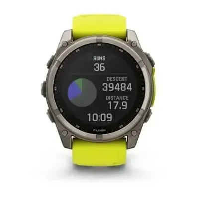 Смарт-годинник Garmin Fenix 8 – 51 мм, Solar Sapphire, титан з яскраво-жовтим/графітовим силіконовим ремінцем - 8 Смарт-годинник Garmin Fenix 8 – 51 мм, Solar Sapphire, титан з яскраво-жовтим/графітовим силіконовим ремінцем - 8 - Robinzon.ua