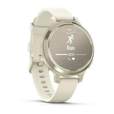 Смарт-годинник Garmin Lily 2 Active у кольорі місячне золото із силіконовим ремінцем кольору слонової кістки - 2 - Robinzon.ua