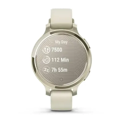 Смарт-годинник Garmin Lily 2 Active у кольорі місячне золото із силіконовим ремінцем кольору слонової кістки - 5 - Robinzon.ua