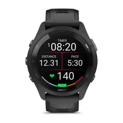 Смарт-часы Garmin Forerunner 265 с черными безелем и корпусом и черно-серым силиконовым ремешком - 1 Смарт-часы Garmin Forerunner 265 с черными безелем и корпусом и черно-серым силиконовым ремешком - 1 - Robinzon.ua