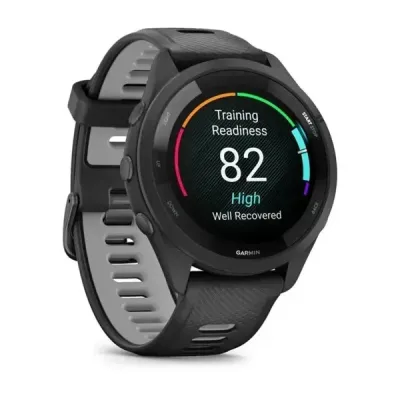 Смарт-часы Garmin Forerunner 265 с черными безелем и корпусом и черно-серым силиконовым ремешком - 2 Смарт-часы Garmin Forerunner 265 с черными безелем и корпусом и черно-серым силиконовым ремешком - 2 - Robinzon.ua