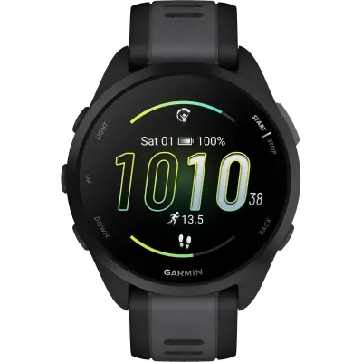Смарт-часы Garmin Forerunner 165, черный/сланцево-серый силиконовый ремешок - 1 - Robinzon.ua