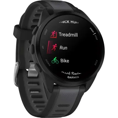 Смарт-часы Garmin Forerunner 165, черный/сланцево-серый силиконовый ремешок - 3 - Robinzon.ua