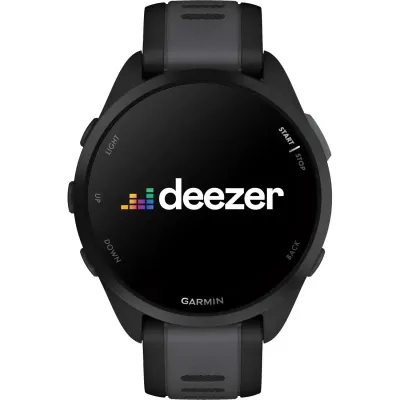 Смарт-годинник Garmin Forerunner 165 Music, чорний/сланцево-сірий силіконовий ремінець - 5 - Robinzon.ua