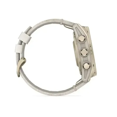 Смарт-часы Garmin Fenix 8 – 43 мм, AMOLED Sapphire, золотистые с кожаным ремешком цвета серый известняк - 5 - Robinzon.ua