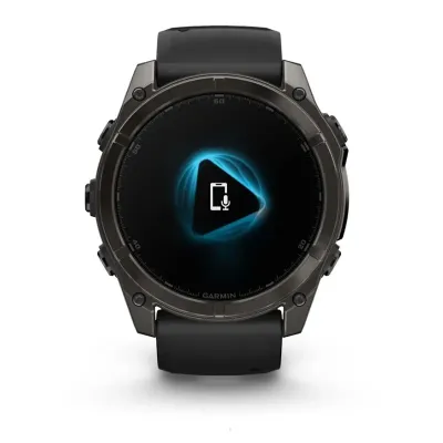 Смарт-годинник Garmin Fenix 8 – 51 мм, AMOLED Sapphire, титан з DLC-покриттям Carbon Gray і силіконовим ремінцем чорного/сірого кольору - 7 - Robinzon.ua