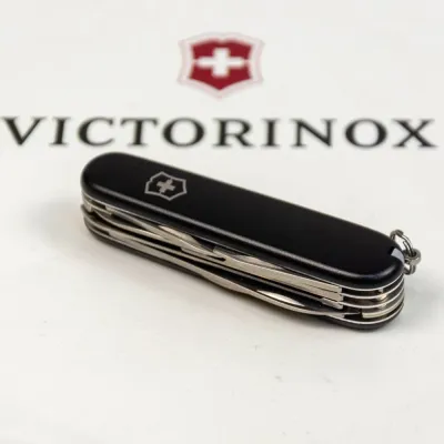Складаний ніж Victorinox HUNTSMAN MAT чорний матовий лак 1.3713.3.M0007p - 8 - Robinzon.ua
