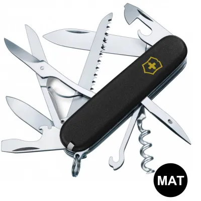 Складаний ніж Victorinox HUNTSMAN MAT чорний матовий лак з жовт.лого 1.3713.3.M0008p - 1 - Robinzon.ua