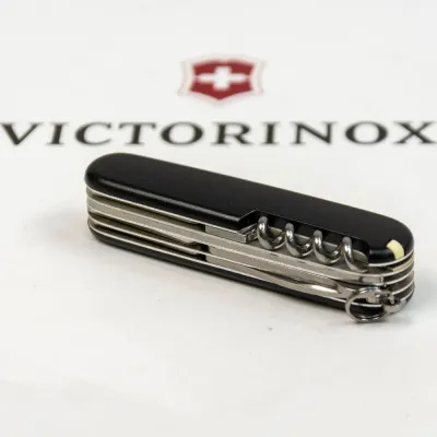 Складаний ніж Victorinox HUNTSMAN MAT чорний матовий лак з жовт.лого 1.3713.3.M0008p - 5 - Robinzon.ua