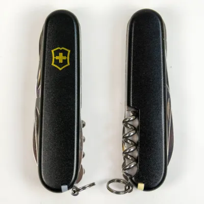 Складаний ніж Victorinox HUNTSMAN MAT чорний матовий лак з жовт.лого 1.3713.3.M0008p - 6 - Robinzon.ua