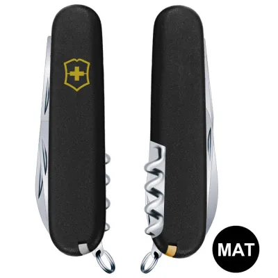 Складаний ніж Victorinox SPARTAN MAT чорний матовий лак з жовт.лого 1.3603.3.M0008p - 2 - Robinzon.ua