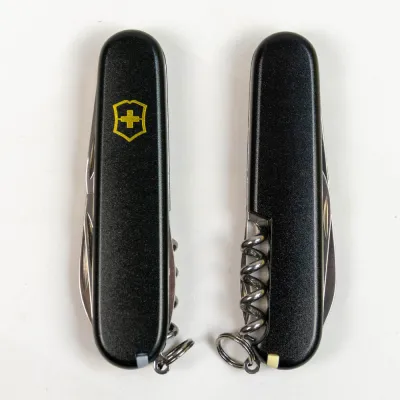 Складаний ніж Victorinox SPARTAN MAT чорний матовий лак з жовт.лого 1.3603.3.M0008p - 6 - Robinzon.ua