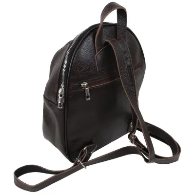 Шкіряний жіночий рюкзак 9L Borsacomoda коричневий - 3 - Robinzon.ua