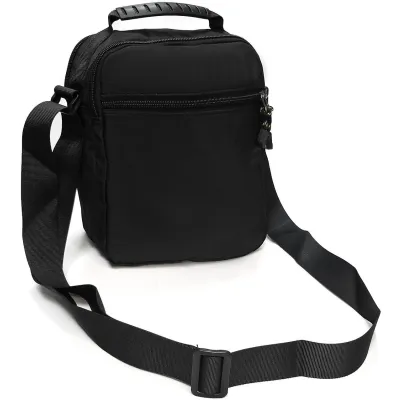 Чоловіча сумка наплічна Lanpad чорна - 1 - Robinzon.ua