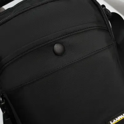 Чоловіча сумка наплічна Lanpad чорна - 3 - Robinzon.ua