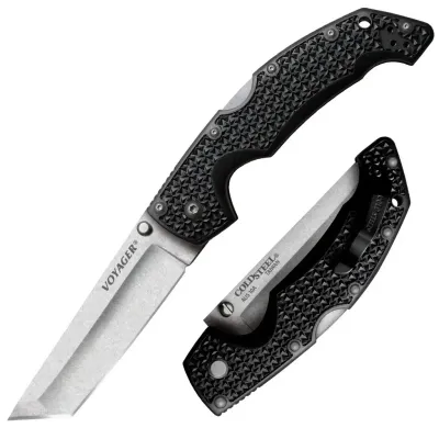 Ніж складаний Cold Steel Voyager Large, Tanto Point, Plain Edge, 10A, Black (CST CS-29AT) - 2 - Robinzon.ua
