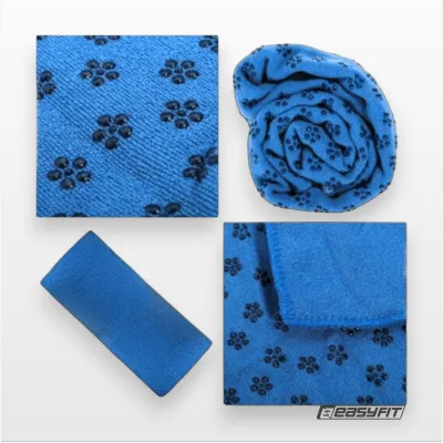 Рушник для йоги EasyFit Yoga Mat Towel з мікрофібри (Синій) - 3 - Robinzon.ua