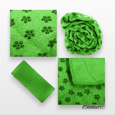 Рушник для йоги EasyFit Yoga Mat Towel з мікрофібри (Зелений) - 3 - Robinzon.ua