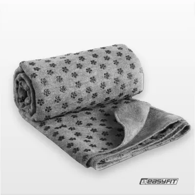 Рушник для йоги EasyFit Yoga Mat Towel з мікрофібри (Сірий) - 1 - Robinzon.ua