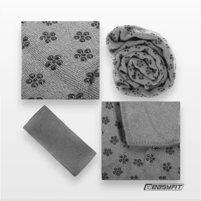 Рушник для йоги EasyFit Yoga Mat Towel з мікрофібри (Сірий) - 3 - Robinzon.ua