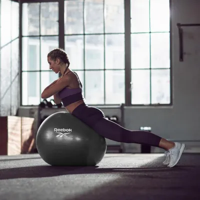 Гімнастичний м'яч Reebok 55 CM  RAB-12015BK темно-сірий - 4 - Robinzon.ua