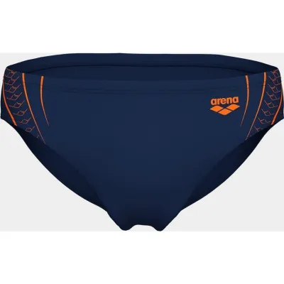 Мужские плавки-слипы Arena DOUBLE GRAPHIC SWIM BRIEFS Тёмно-синий, Оранжевый 100 (010951-705 100) - 5 - Robinzon.ua