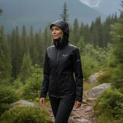 Куртка женская Salewa Puez Aqua 4 PTX 2.5L Wms L черный 013.012.1460 - 5 - Robinzon.ua