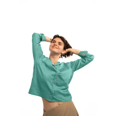 Сорочка жіноча Turbat Mamberamo Wmn S бірюзовий 012.004.6324 - 2 - Robinzon.ua
