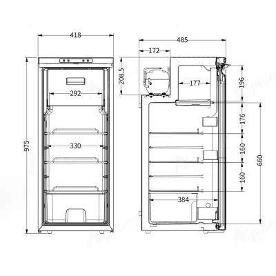 Компресорний автохолодильник Alpicool CR90X (93 літри). До -20℃. Живлення 12, 24 вольт - 4 - Robinzon.ua