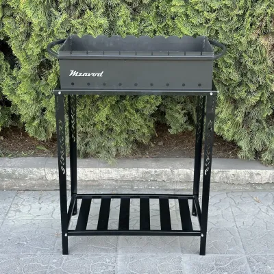 Мангал Mzavod Прометей на 9 шампурів 4мм на дровниці - 2 - Robinzon.ua