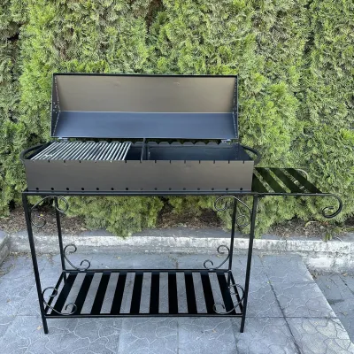 Мангал-барбекю Mzavod Гефест на 15 шампуров 3мм на дровнице - 1 - Robinzon.ua