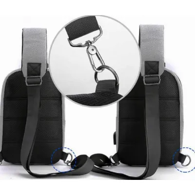 Сумка-слинг мужская Confident из ткани черная - 1 - Robinzon.ua