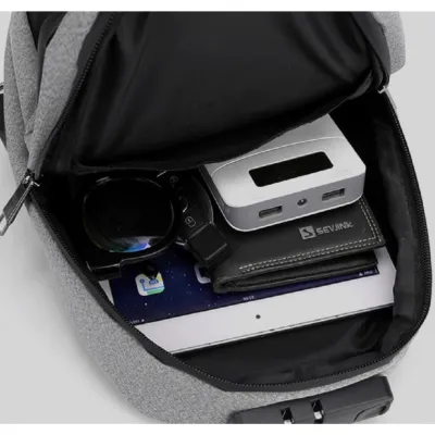 Сумка-слинг мужская Confident из ткани черная - 2 - Robinzon.ua